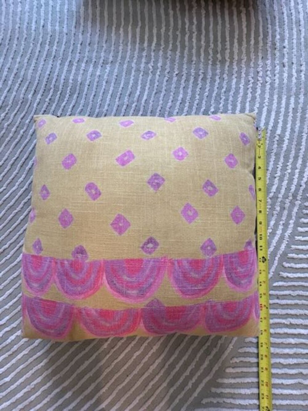 Anthropologie Patterned Cotton Pillow